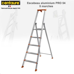 ESCABEAU ALUMINIUM PRO 54 -5 MARCHESCENTAURE 309205