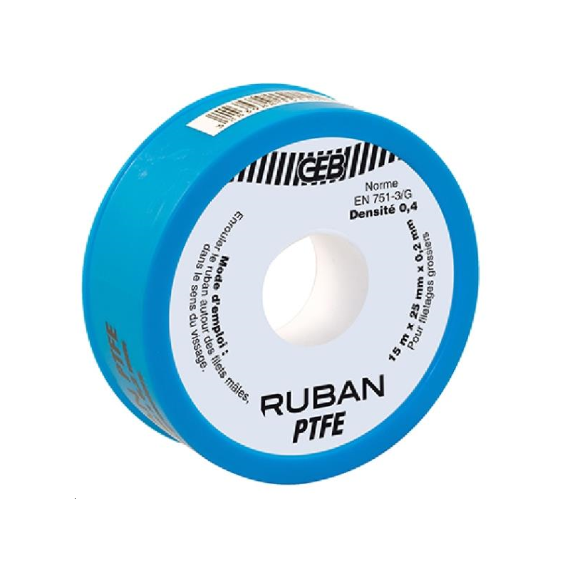 RUBAN PTFE 25MMX0,2MMX15M.GEB 815125