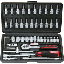 COFFRET DOUILLE et ACC 1/4  46PCKS TOOLS 911.0646