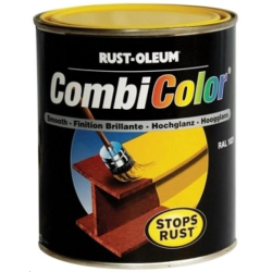 PEINTURE COMBICOLOR JAUNE GAZ RAL 1004 0,75LRUST OLEUM 7349
