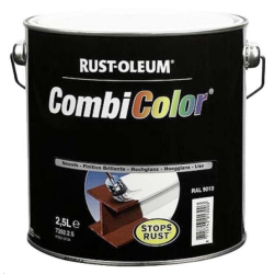 PEINTURE COMBICOLOR BLANC RAL 9010 2,5LRUST OLEUM 7392