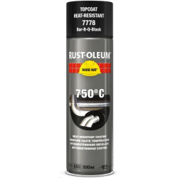 PEINTURE HAUTE TEMPÉRATURE 650°C NOIRE SATIN. AÉRO 650/500MLRUST OLEUM 7778