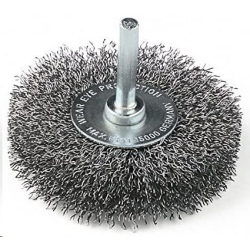 BROSSE CIRCULAIRE SUR TIGE FIL ACIER ONDULE FLX 80X20X6SHAFT 0,3 T19FLEXOVIT 07660739328