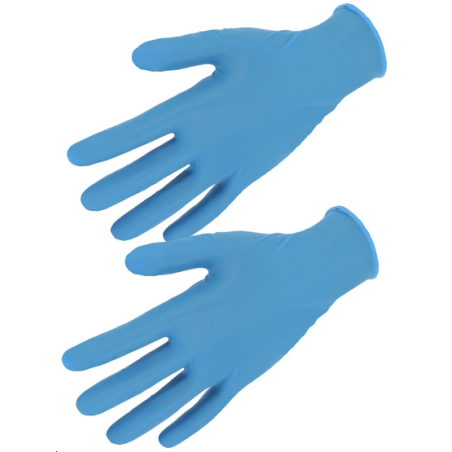 GANT NITRILE BLEU CONTACT ALIMENTAIRE. AQL 1,5. BOÎTE DE 100 - XL SINGER AUU4010