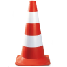 CONE DE SIGNALISATION. PE. ROUGE ET BLANC. EMPILABLE.SINGER SGNCONE50