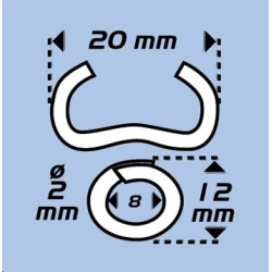 AGRAFE OMEGA 20 VERTE BLISTER DE 1000PC