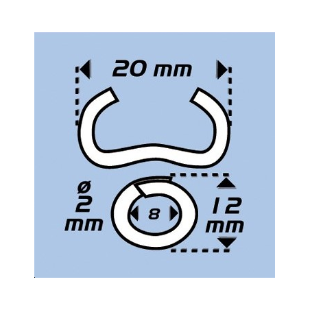 AGRAFE OMEGA 20 VERTE BLISTER DE 1000PC